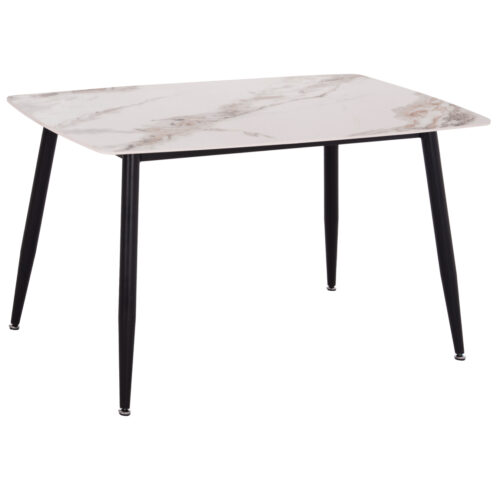 ΤΡΑΠΕΖΙ RAVEN HM9854.04 ΚΕΡΑΜΙΚΟ TOP ΜΕ ΟΨΗ ΜΑΡΜΑΡΟΥ τ.CALACATTA 120x70x73Υεκ. (x1)