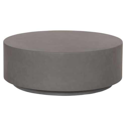 ΤΡΑΠΕΖΙ ΜΕΣΗΣ ΣΤΡΟΓΓΥΛΟ KYOKO HM6579.01 ΓΚΡΙ FIBER CEMENT Φ90x30Υεκ. (x1)