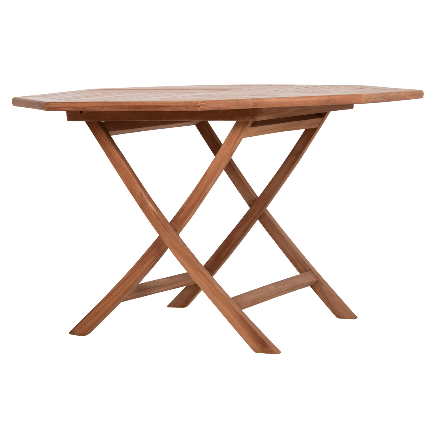 ΤΡΑΠΕΖΙ ΠΟΛΥΓΩΝΟ ΠΤΥΣΣΟΜΕΝΟ KARLIN HM6618 ΞΥΛΟ TEAK ΣΕ ΦΥΣΙΚΟ ΧΡΩΜΑ 120x120x75Yεκ. (x1) - Image 4