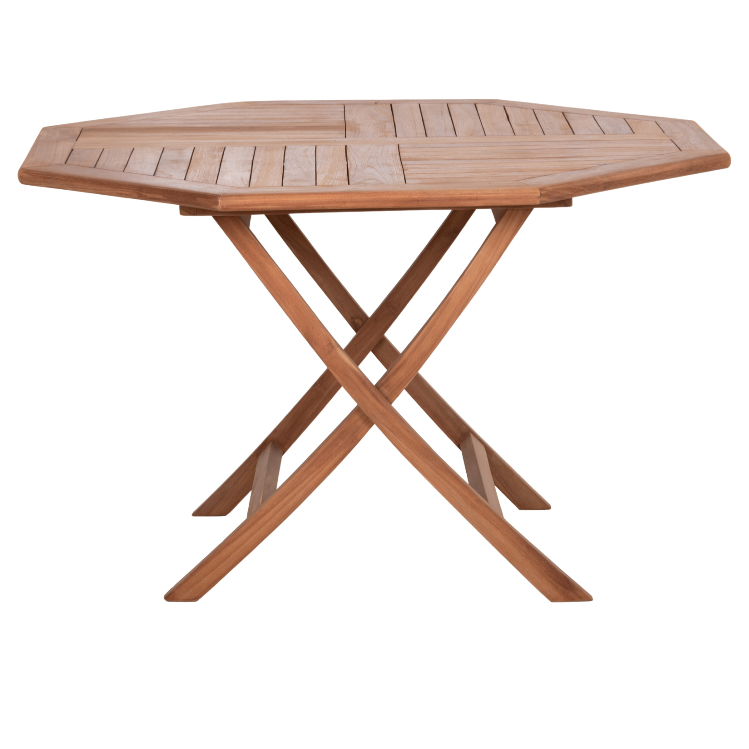 ΤΡΑΠΕΖΙ ΠΟΛΥΓΩΝΟ ΠΤΥΣΣΟΜΕΝΟ KARLIN HM6618 ΞΥΛΟ TEAK ΣΕ ΦΥΣΙΚΟ ΧΡΩΜΑ 120x120x75Yεκ. (x1) - Image 5