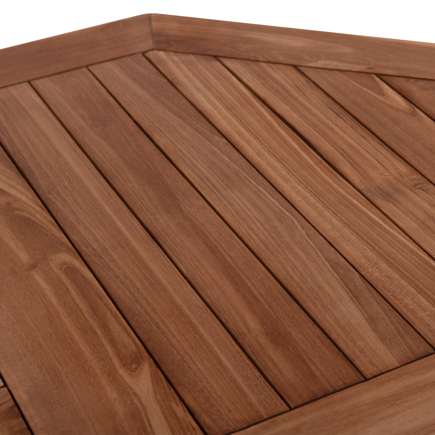 ΤΡΑΠΕΖΙ ΠΟΛΥΓΩΝΟ ΠΤΥΣΣΟΜΕΝΟ KARLIN HM6618 ΞΥΛΟ TEAK ΣΕ ΦΥΣΙΚΟ ΧΡΩΜΑ 120x120x75Yεκ. (x1) - Image 6