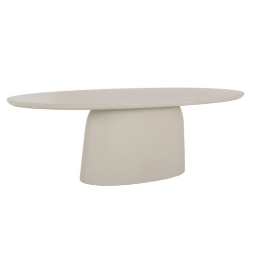 ΤΡΑΠΕΖΙ ΣΑΛΟΝΙΟΥ ΟΒΑΛ BRECCAN HM6594.02 ΜΠΕΖ FIBER CEMENT 130x70x40Υεκ (x1)