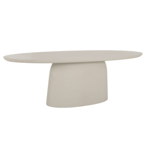 ΤΡΑΠΕΖΙ ΤΡΑΠΕΖΑΡΙΑΣ ΟΒΑΛ BRECCAN HM6577.02 ΜΠΕΖ FIBER CEMENT 240x100x75Υεκ. (x1)