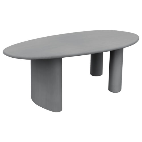 ΤΡΑΠΕΖΙ ΤΡΑΠΕΖΑΡΙΑΣ ΟΒΑΛ VOLPE HM6599.01 ΓΚΡΙ FIBER CEMENT 240x100x75Υεκ (x1)