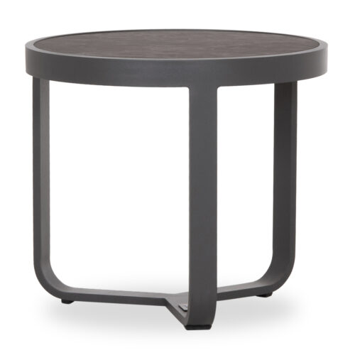 ΤΡΑΠΕΖΑΚΙ ΑΛΟΥΜΙΝΙΟΥ DEVIOUS SM6440.01 ΑΝΘΡΑΚΙ--ΓΚΡΙ SINTERED STONE TOP Φ45x41Υεκ. (x1)