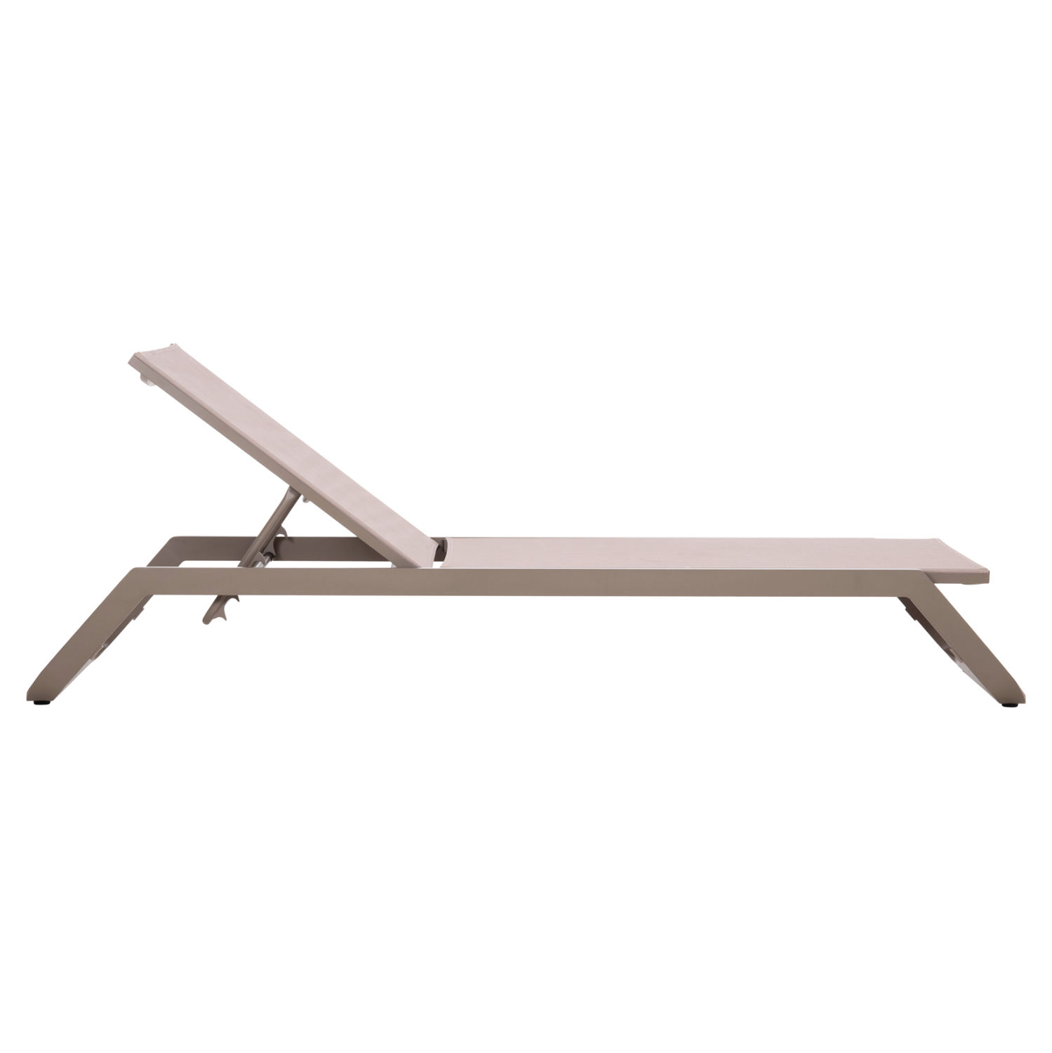 ΞΑΠΛΩΣΤΡΑ ΑΛΟΥΜΙΝΙΟΥ MARIMAR HM6562.03 ΣΚΕΛΕΤΟΣ TAUPE & TEXTILENE ΜΠΕΖ 220x67.5x31.5Υεκ (x1) - Image 5