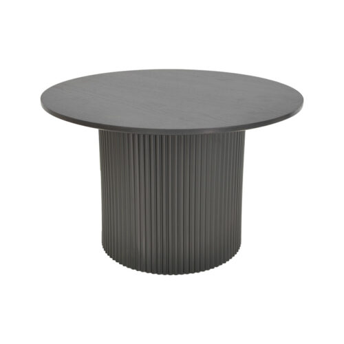Τραπέζι σαλονιού Dovel pakoworld mdf-μεταλλο σε μαύρη απόχρωση Φ70x45εκ (x1)