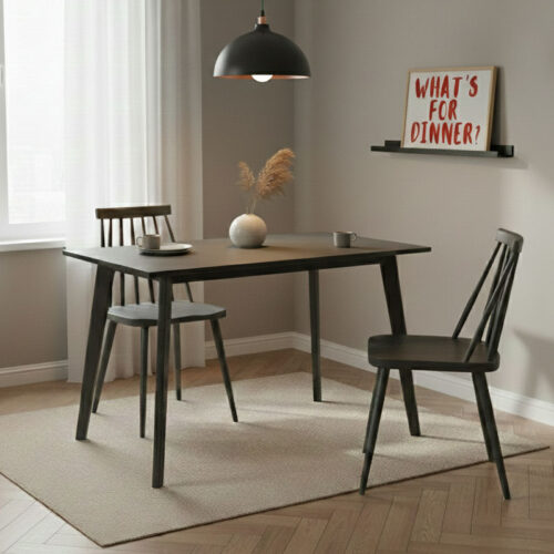 Τραπέζι Benson pakoworld MDF σε rustic grey απόχρωση 120x75x75εκ (x1)
