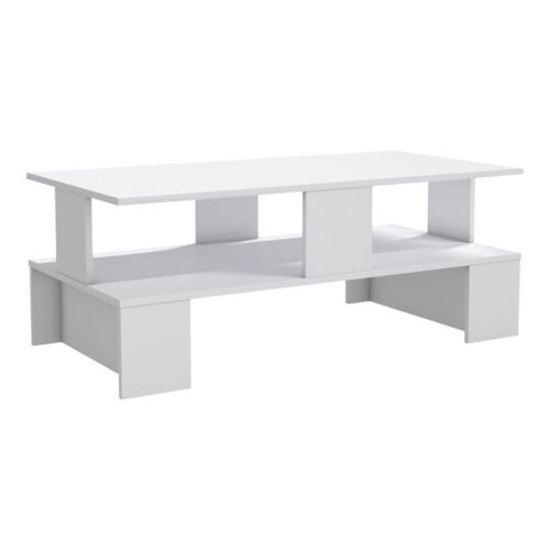 Τραπέζι σαλονιού Olly pakoworld λευκό 120x60x47εκ (x1)
