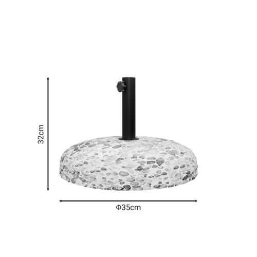 Βάση ομπρέλας Nimbus pakoworld τσιμέντο ψηφιδωτή 15kg Φ35εκ (x1)