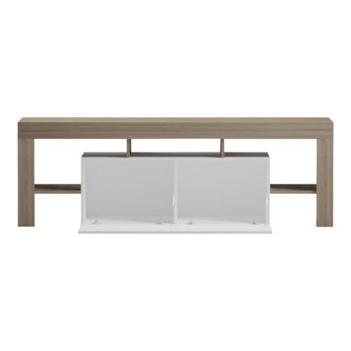 Έπιπλο τηλεόρασης Liner pakoworld sonoma-λευκό 150x40x50εκ (x1)