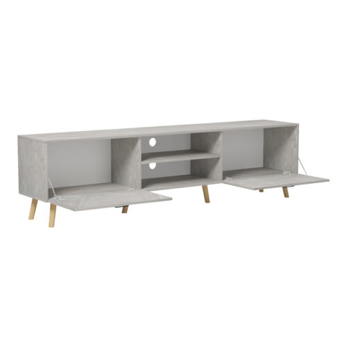 Έπιπλο τηλεόρασης Gorna pakoworld μπεζ εφέ μαρμάρου 180x35x48.6εκ (x1)