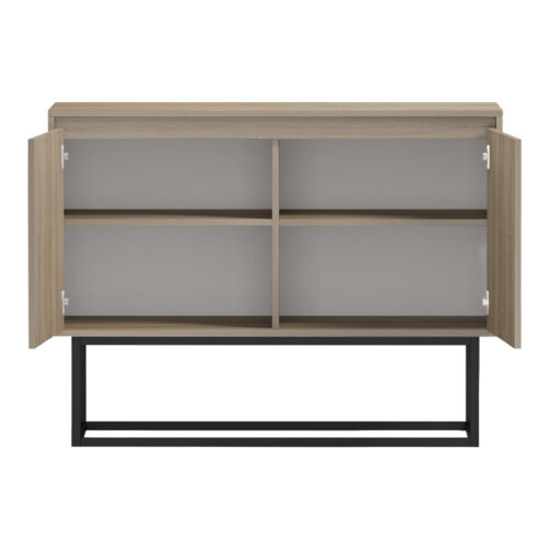 Μπουφές Dabia pakoworld sonoma-πόδι μαύρο μέταλλο 100x40x74εκ (x1)