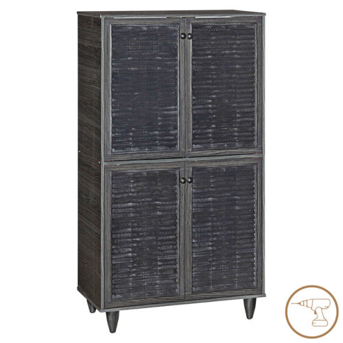 Παπουτσοθήκη-ντουλάπι Ronan pakoworld χρώμα wenge 70.5x35x122εκ (x1)