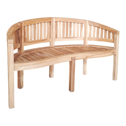 Καναπές τριθέσιος Coren pakoworld φυσικό teak ξύλο 150x61x87εκ (x1)