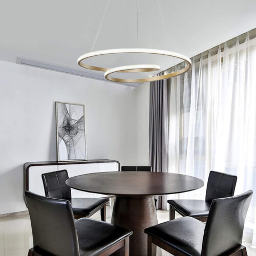 Φωτιστικό οροφής Rexon pakoworld led μέταλλο χρυσό Φ49x12εκ (x1)
