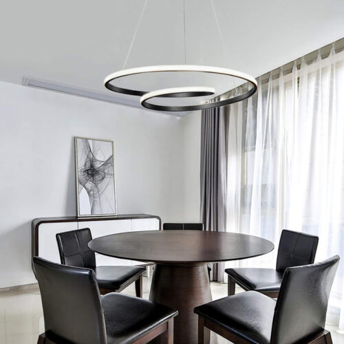 Φωτιστικό οροφής Rexon pakoworld led μέταλλο μαύρο Φ49x12εκ (x1)