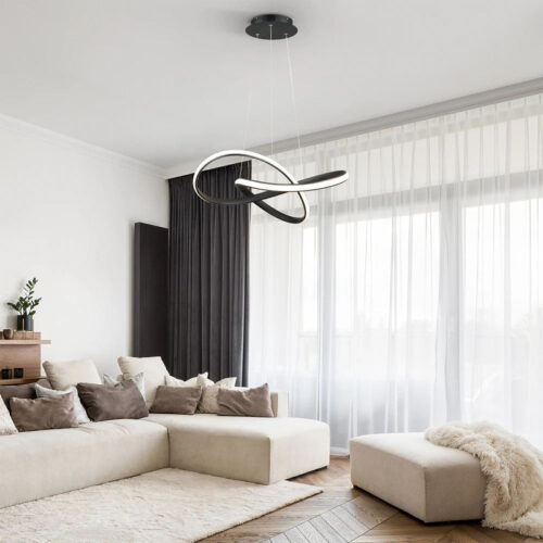 Φωτιστικό οροφής Artisun pakoworld led μέταλλο μαύρο Φ56x100εκ (x1)