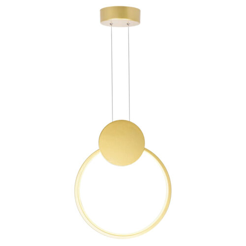 Φωτιστικό οροφής Ganden pakoworld led χρυσό μεταλλικό Φ26,5x20εκ (x1)