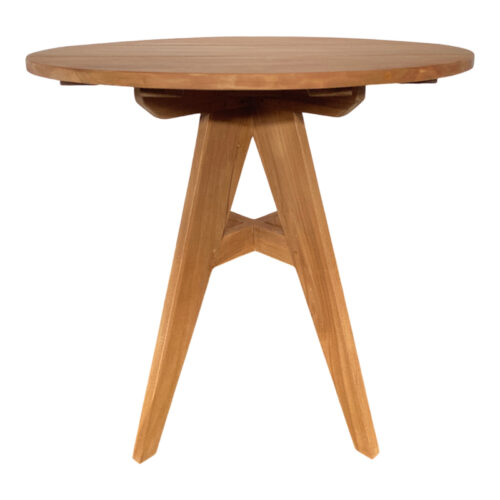 Τραπέζι Cadrada pakoworld teak ξύλο σε φυσική απόχρωση Φ80x76εκ (x1)