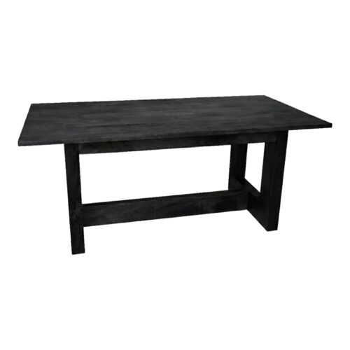 Τραπέζι Senza pakoworld μαύρο μάνγκο ξύλο 180x90x76εκ (x1)