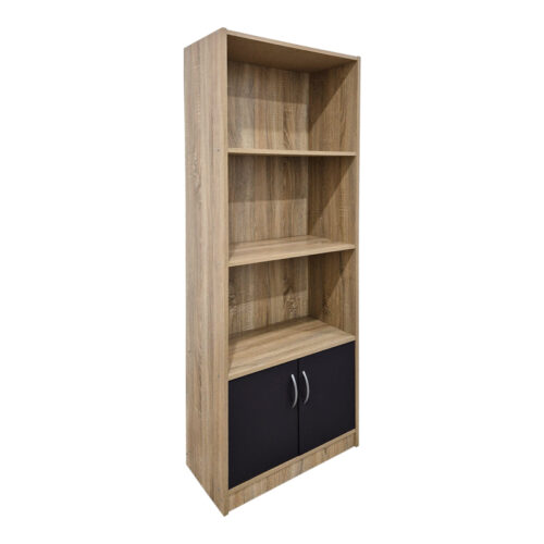 Βιβλιοθήκη Tekaro pakoworld sonoma-ανθρακί 60x29x166εκ (x1)