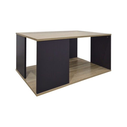 Τραπέζι σαλονιού Zelegan pakoworld sonoma-ανθρακί 90x60x44.5εκ (x1)
