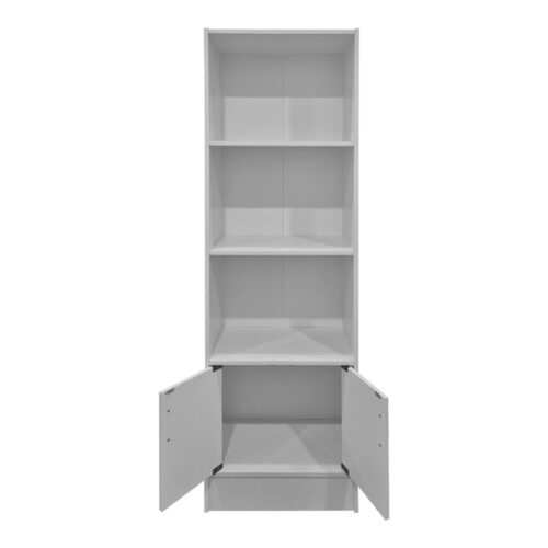 Βιβλιοθήκη Tekaro pakoworld λευκό 57x33x180εκ (x1)