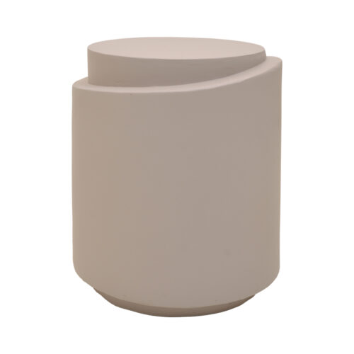 Βοηθητικό τραπέζι Fortox pakoworld MGO cappuccino Φ40x49.5εκ (x1)