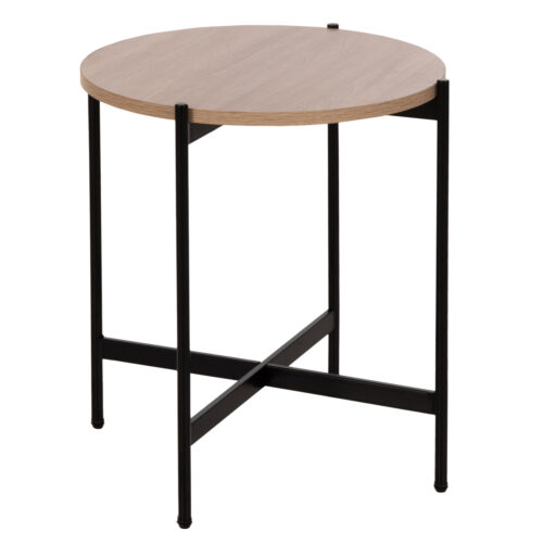 ΒΟΗΘΗΤΙΚΟ ΤΡΑΠΕΖΙ HM9589.03 MDF SONAMA-ΜΑΥΡΗ ΜΕΤΑΛΛΙΚΗ ΒΑΣΗ Φ50x55Υεκ. (x1)