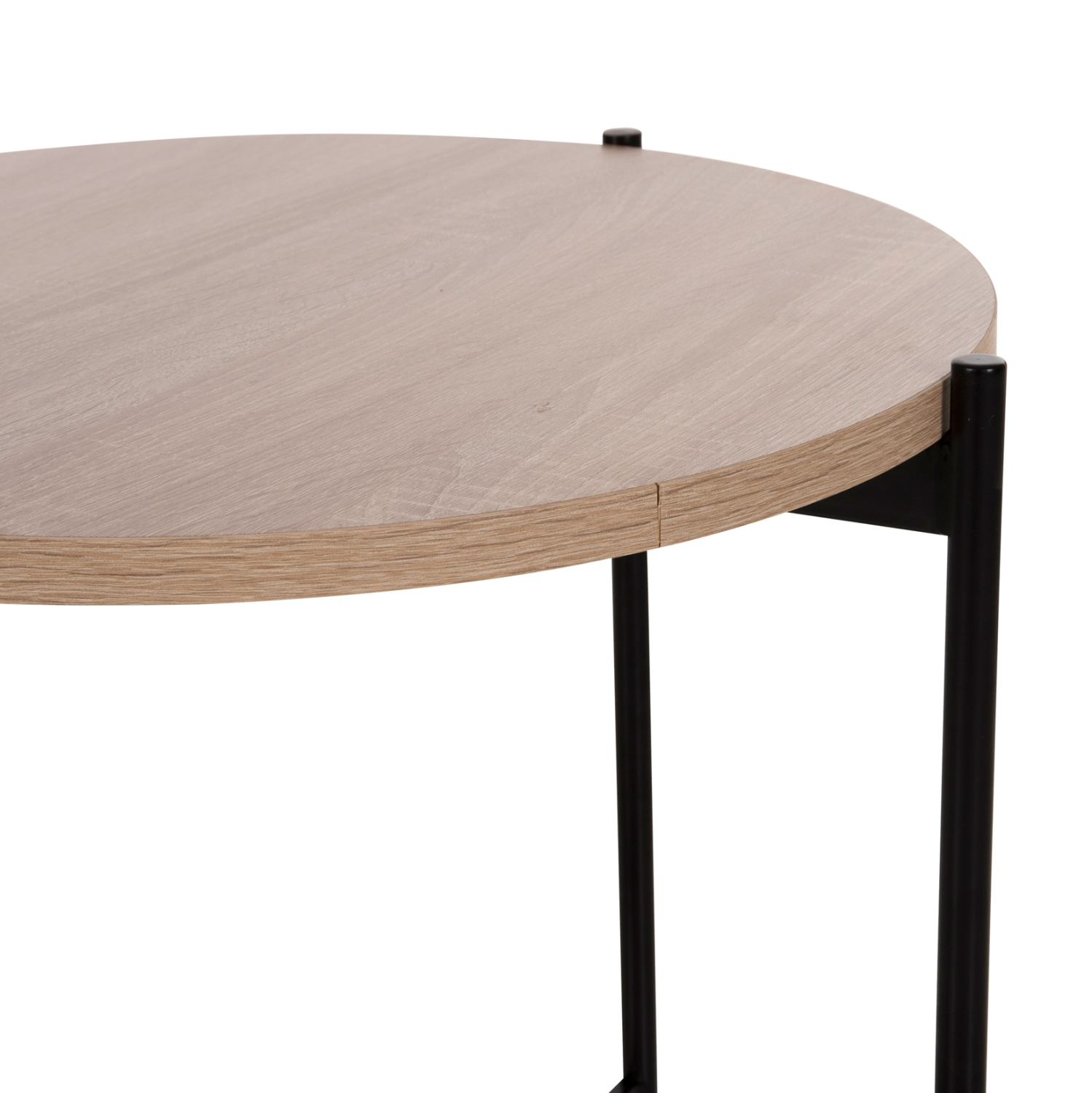 ΒΟΗΘΗΤΙΚΟ ΤΡΑΠΕΖΙ HM9589.03 MDF SONAMA-ΜΑΥΡΗ ΜΕΤΑΛΛΙΚΗ ΒΑΣΗ Φ50x55Υεκ. (x1) - Image 4