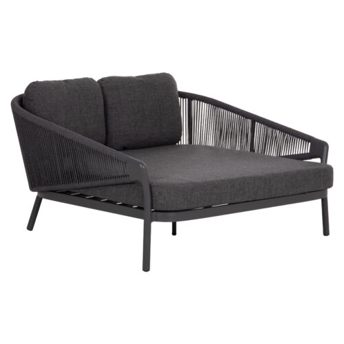 DAYBED ΣΕΙΡΑ XANTION ΗM6474.01 ΣΚΟΥΡΟ ΓΚΡΙ ΑΛΟΥΜΙΝΙΟ-ΣΧΟΙΝΙ-OLEFIN 157x147x88Υεκ (x1)