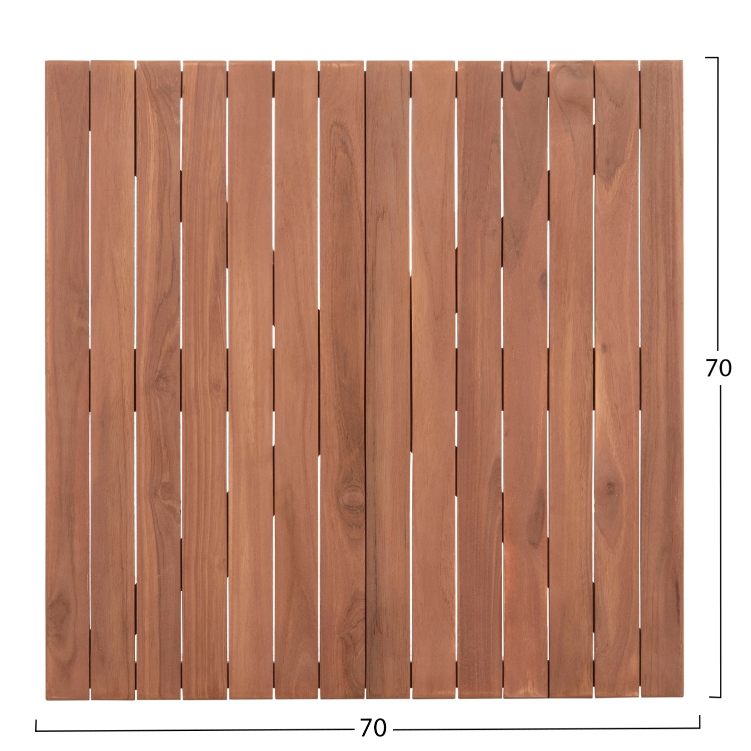 ΕΠΙΦΑΝΕΙΑ ΤΡΑΠΕΖΙΟΥ ΤΕΤΡΑΓΩΝΗ HM18136 ΞΥΛΟ TEAK--ΦΥΣΙΚΟ 70x70x4(πάχος)εκ. (x1) - Image 2