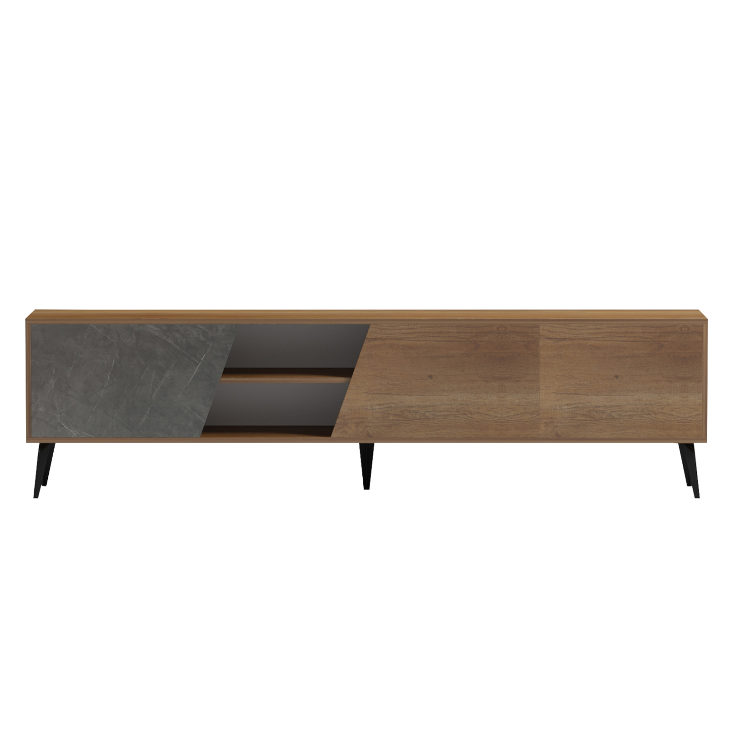 ΕΠΙΠΛΟ ΤΗΛΕΟΡΑΣΗΣ CATERRA HM18374.14 ΜΕΛΑΜΙΝΗ ΦΥΣΙΚΟ-MOORE STONE 180Χ35.5Χ48Υεκ. (x1) - Image 3
