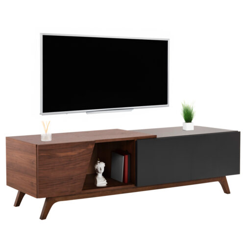 ΕΠΙΠΛΟ ΤΗΛΕΟΡΑΣΗΣ HUDSON HM9748 MDF ΚΑΠΛΑΜΑΣ ΚΑΡΥΔΙΑΣ ΚΑΡΥΔΙ&ΣΚΟΥΡΟ ΓΚΡΙ 180x40x50Υ (x1)