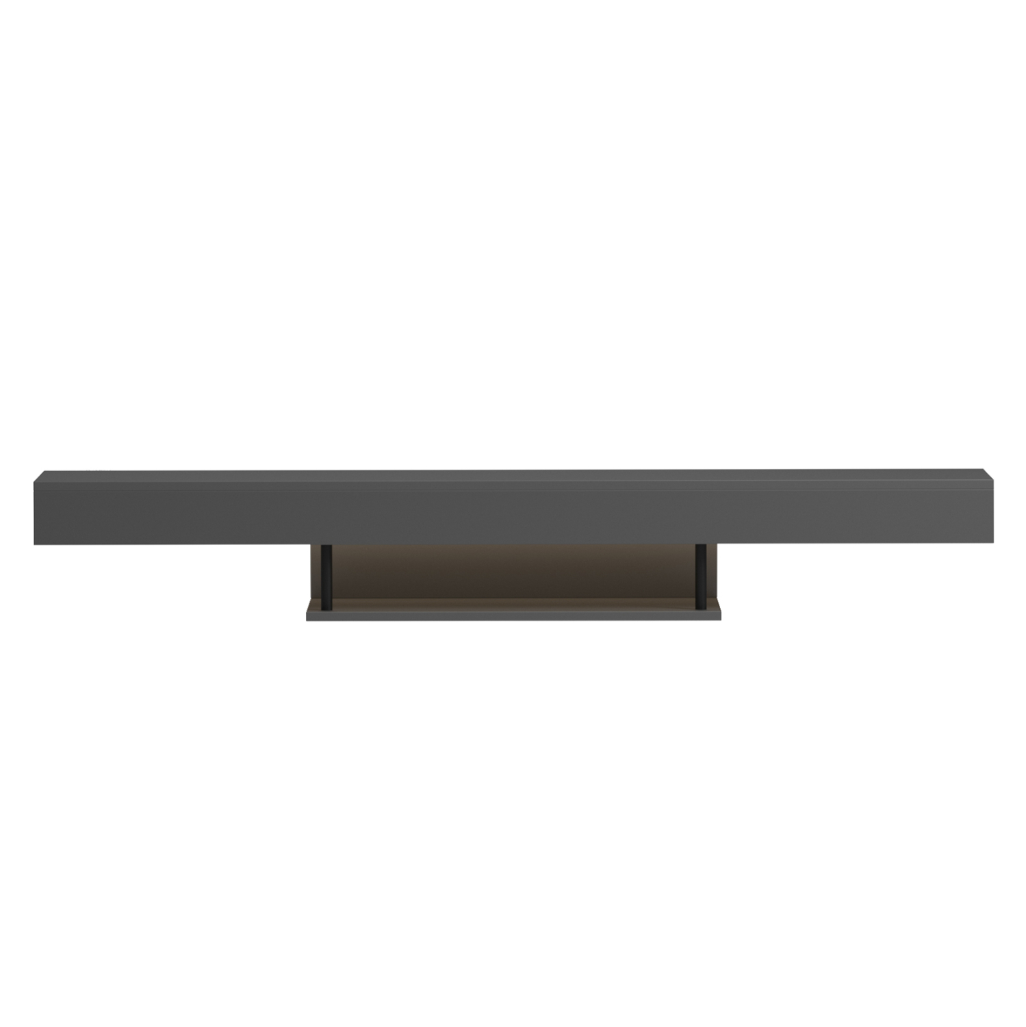 ΕΠΙΠΛΟ ΤΗΛΕΟΡΑΣΗΣ ΤΟΙΧΟΥ ME LED SAVOR HM18381.05 ΜΕΛΑΜΙΝΗ ΣΕ ΓΚΡΙ 150x29,5x22Υεκ (x1) - Image 3