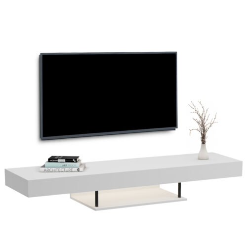 ΕΠΙΠΛΟ ΤΗΛΕΟΡΑΣΗΣ ΤΟΙΧΟΥ ME LED SAVOR HM18381.02 ΜΕΛΑΜΙΝΗ ΛΕΥΚΗ 150x29,5x22Υεκ (x1)