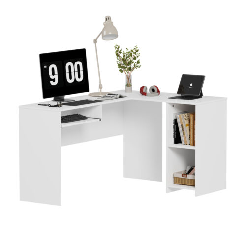ΓΩΝΙΑΚΟ ΓΡΑΦΕΙΟ SHIG HM2135.03 MDF ΣΕ ΛΕΥΚΟ 140x120x75Υεκ (x1)