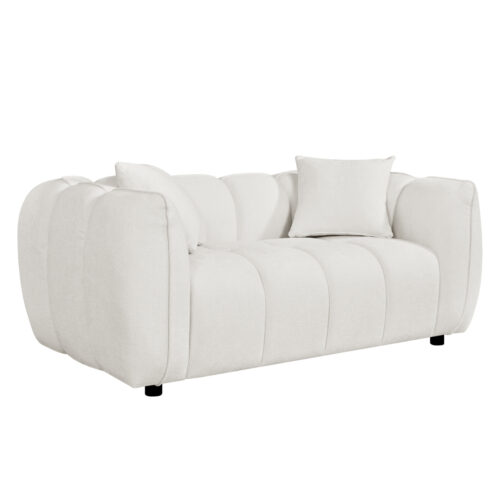 ΚΑΝΑΠΕΣ 2-ΘΕΣΙΟΣ LYKKE HM3324.02 ΕΚΡΟΥ ΥΦΑΣΜΑ 172x89x70Υεκ. (x1)