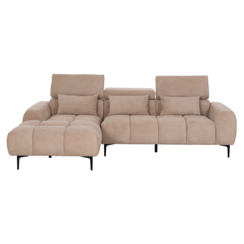 ΚΑΝΑΠΕΣ ΑΡΙΣΤΕΡΗ ΓΩΝΙΑ DIVYA HM3267.11L ΜΠΕΖ ΥΦΑΣΜΑ 260x100-174x104Υεκ. (x1)