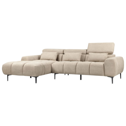 ΚΑΝΑΠΕΣ ΑΡΙΣΤΕΡΗ ΓΩΝΙΑ DIVYA HM3267.11L ΜΠΕΖ ΥΦΑΣΜΑ 264x175x99Υεκ. (x1)
