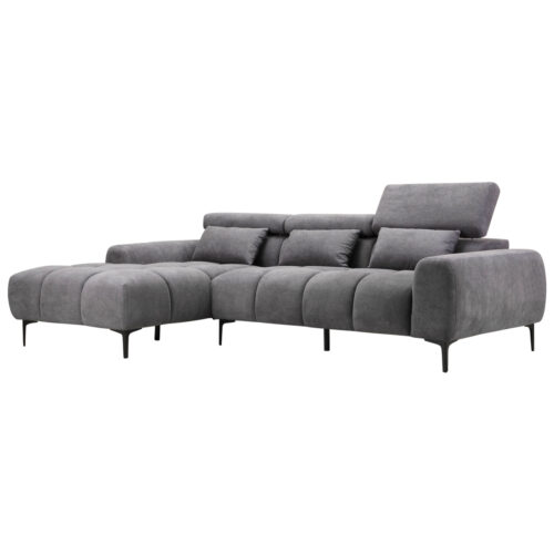 ΚΑΝΑΠΕΣ ΑΡΙΣΤΕΡΗ ΓΩΝΙΑ DIVYA HM3267.12L ΓΚΡΙ ΥΦΑΣΜΑ 264x175x99Υεκ. (x1)