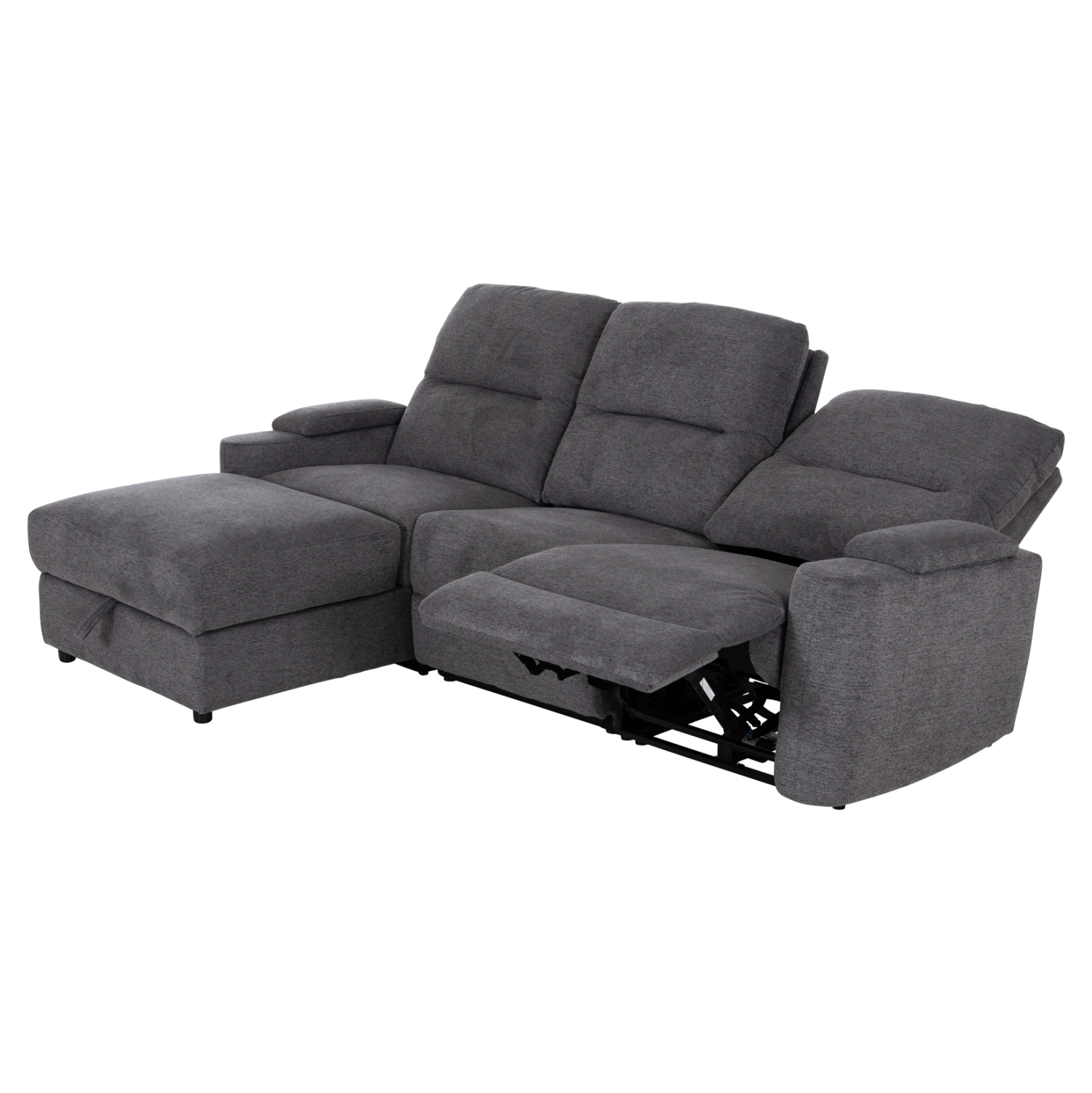 ΚΑΝΑΠΕΣ ΑΡΙΣΤΕΡΗ ΓΩΝΙΑ SYNTHIA HM3308.03L ΑΝΑΚΛΙΣΗ & ΑΠΟΘ.ΧΩΡΟΣ--ΓΚΡΙ 245x170x98Υεκ (x1) - Image 4