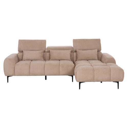 ΚΑΝΑΠΕΣ ΔΕΞΙΑ ΓΩΝΙΑ DIVYA HM3267.11R ΜΠΕΖ ΥΦΑΣΜΑ 260x100-174x104Υεκ. (x1)