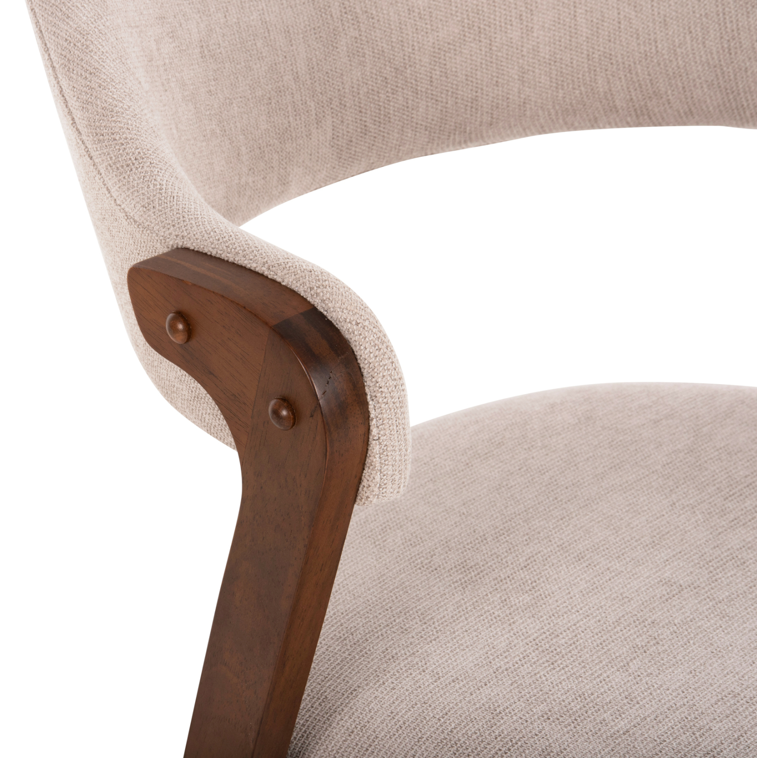 ΚΑΡΕΚΛΑ RIDER HM9734.02 RUBBERWOOD ΣΕ ΚΑΡΥΔΙ-ΥΦΑΣΜΑ ΕΚΡΟΥ 59x59x83Yεκ. (x2) - Image 8