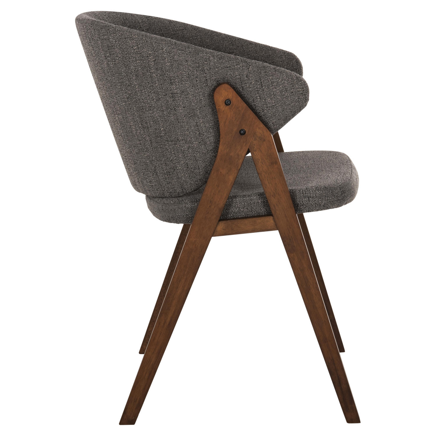 ΚΑΡΕΚΛΑ HANA HM9746.02 RUBBERWOOD ΣΕ ΚΑΡΥΔΙ ΧΡΩΜΑ-ΓΚΡΙ ΥΦΑΣΜΑ 55x60x84Yεκ. (x2) - Image 4
