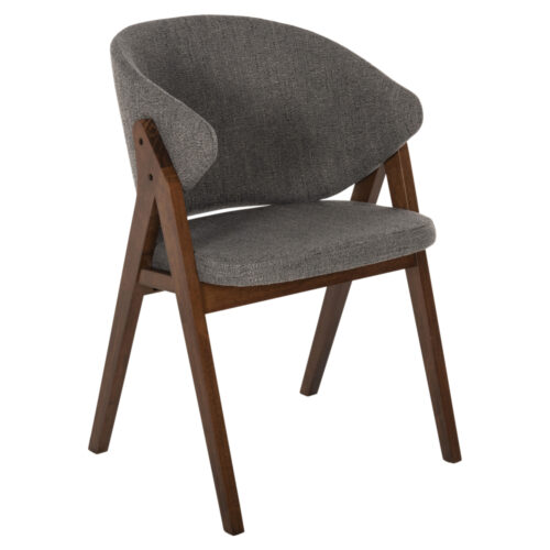 ΚΑΡΕΚΛΑ HANA HM9746.02 RUBBERWOOD ΣΕ ΚΑΡΥΔΙ ΧΡΩΜΑ-ΓΚΡΙ ΥΦΑΣΜΑ 55x60x84Yεκ. (x2)
