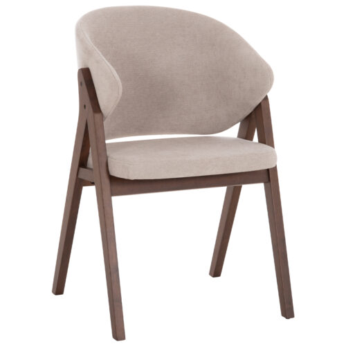 ΚΑΡΕΚΛΑ HANA HM9746.11 RUBBERWOOD ΣΕ ΜΑΥΡΟ ΧΡΩΜΑ-ΓΚΡΙ ΥΦΑΣΜΑ 55,5x60x85Yεκ. (x2)