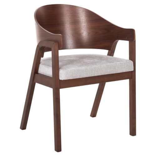 ΚΑΡΕΚΛΑ NERO HM9972 RUBBERWOOD ΣΕ ΚΑΡΥΔΙ-ΓΚΡΙ ΥΦΑΣΜΑ ΚΑΘΙΣΜΑ 56x56x78Yεκ. (x2)