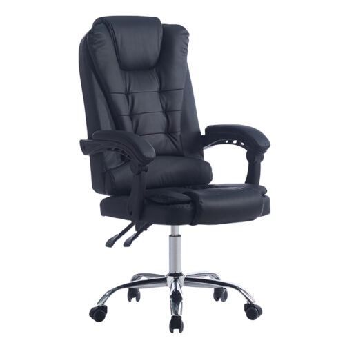ΚΑΡΕΚΛΑ ΓΡΑΦΕΙΟΥ ΔΙΕΥΘΥΝΤΙΚΗ KYRON HM1221.01 ΜΑΥΡO PU--ΒΑΣΗ ΧΡΩΜΙΟΥ 65x46x112Υεκ (x1)